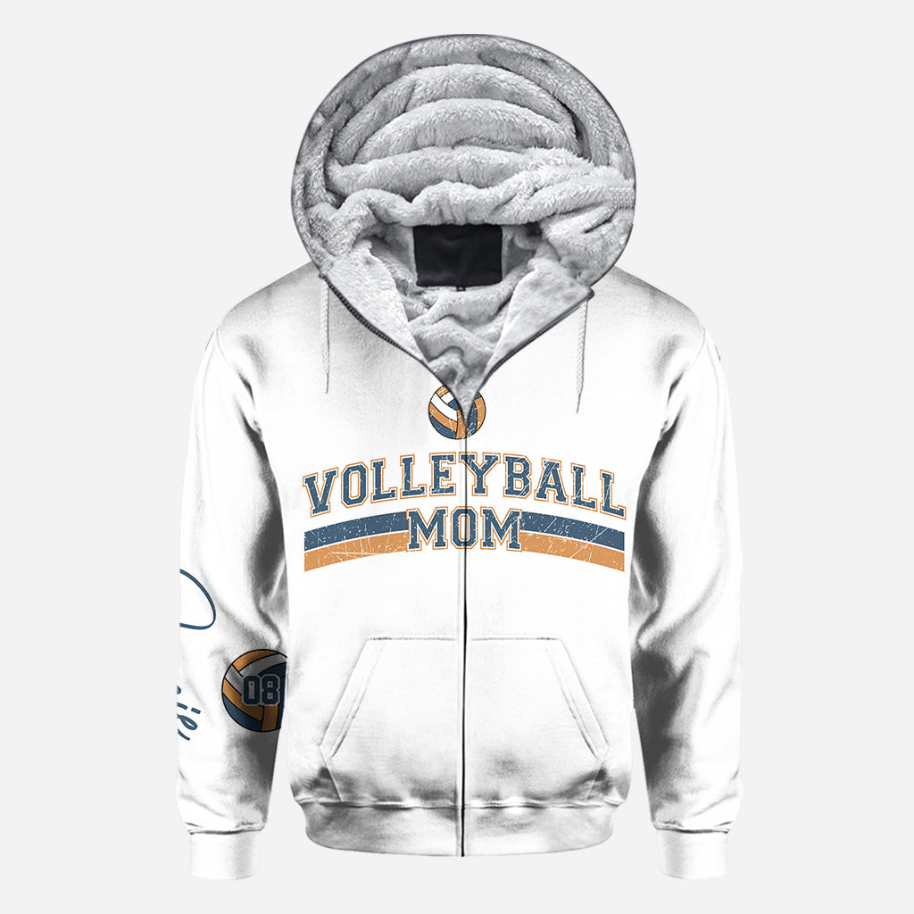 Volleyball-Mama mit beliebigem Kindernamen und -nummer - Personalisiertes Volleyball-Shirt