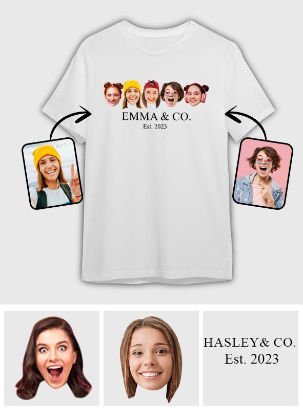 Besties & Co. Face Custom – Personalisiertes Bestie-T-Shirt und Hoodie