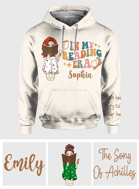 In meiner Lesephase – Personalisiertes T-Shirt mit Buchmotiv