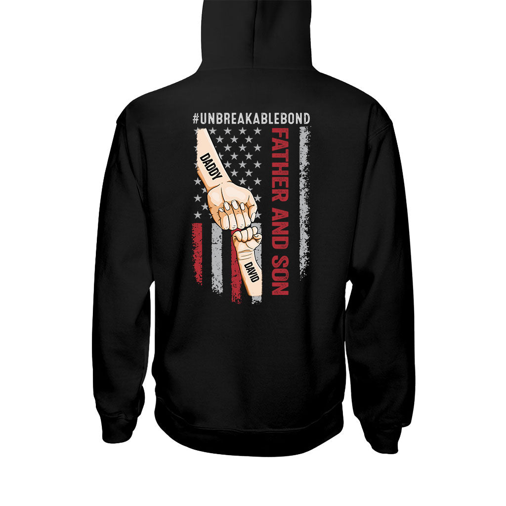 Unzerbrechliches Vater-Sohn-Band – Personalisiertes Vater-T-Shirt und Hoodie