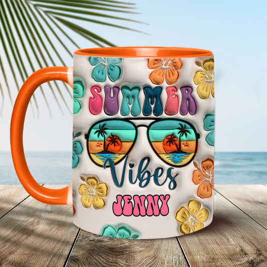 Sommerfeeling aufblasbar – Personalisierte Tasse für Meeresliebhaber