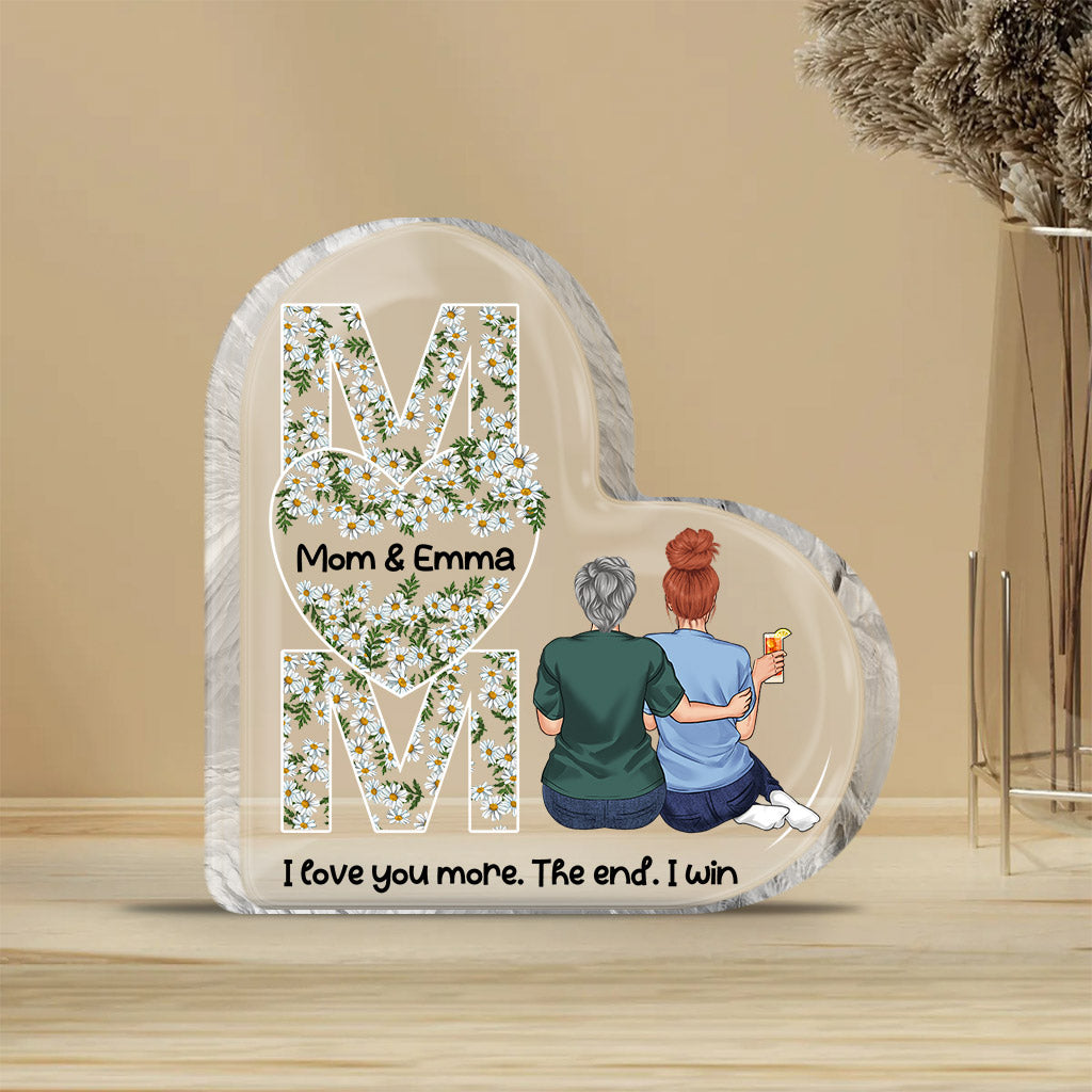 Mother Floral Custom Message - Personalized Mother Custom Shaped Acrylic Plaque