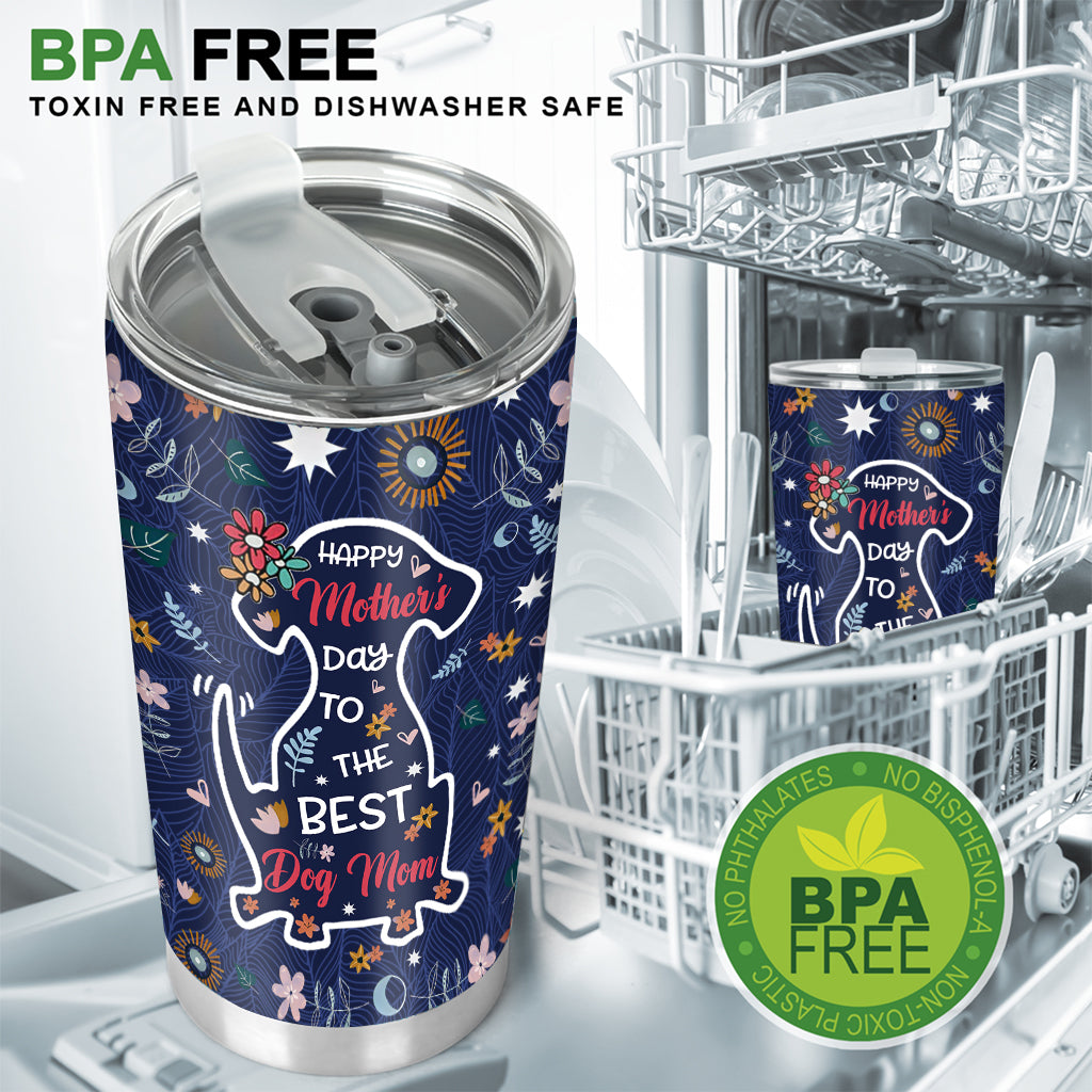 Alles Gute zum Muttertag an die beste Hundemama – personalisierter Hunde-Trinkbecher
