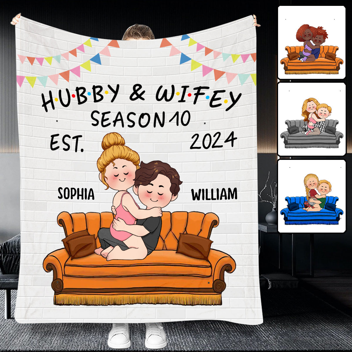 Ehemann & Ehefrau – Personalisierte Decke für Ehemann und Ehefrau