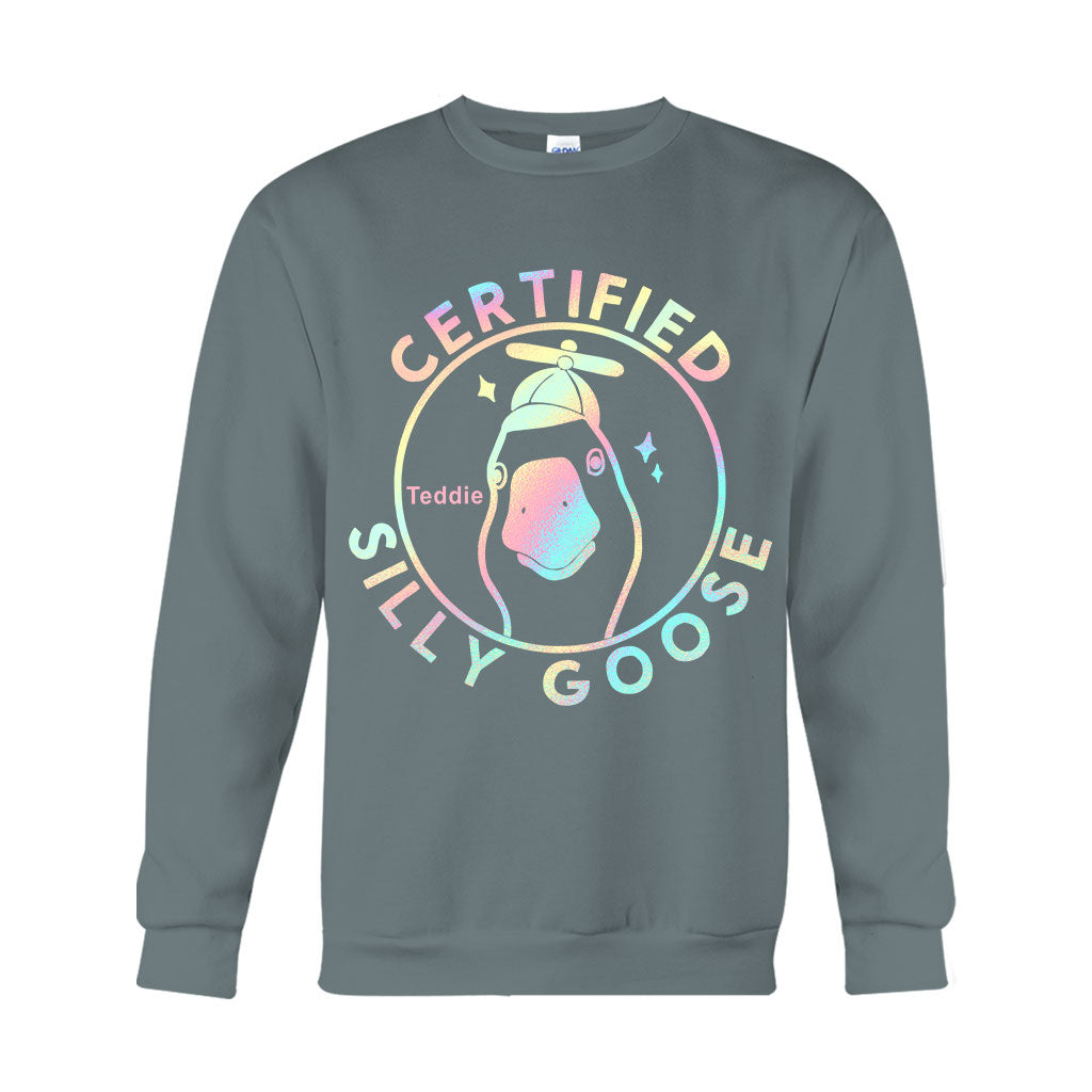 Zertifizierte alberne Gans – Personalisiertes Sarkasmus-T-Shirt und Hoodie