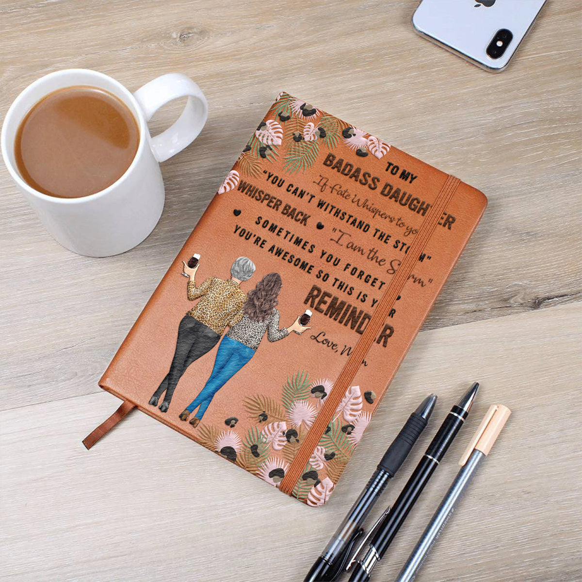 An meine Tochter – Personalisiertes Mutter-Lederjournal