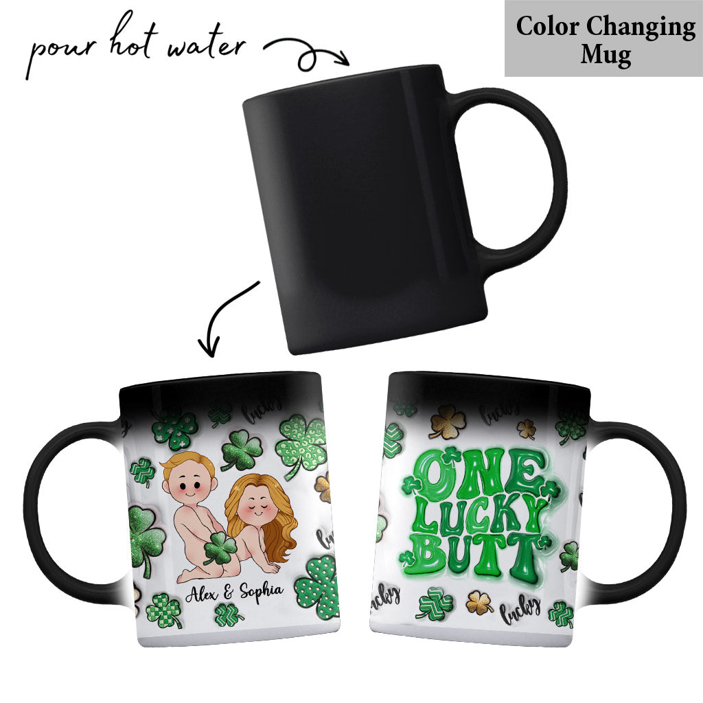 Ein Glücksgriff, ein Glücksklee, ein freches Kleeblatt – personalisierte Tasse für Paare