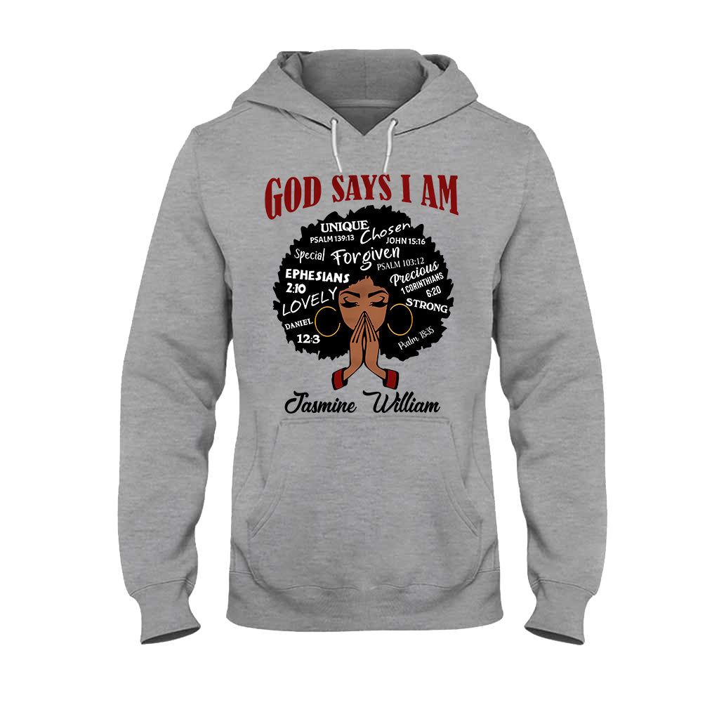 Gott sagt, ich bin es – Personalisiertes T-Shirt und Hoodie für Afroamerikaner