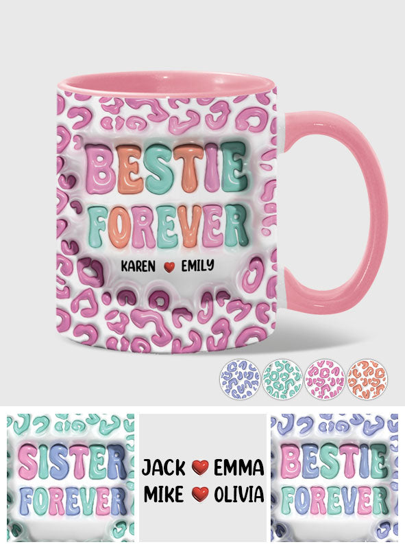 Für immer beste Freundin - Personalisierte Tasse mit dem Aufdruck „Bestie“