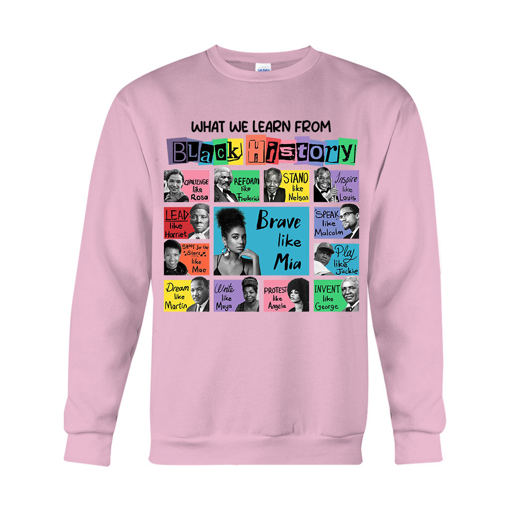 Was wir aus der Geschichte der Schwarzen lernen – Personalisiertes T-Shirt und Hoodie für Afroamerikaner