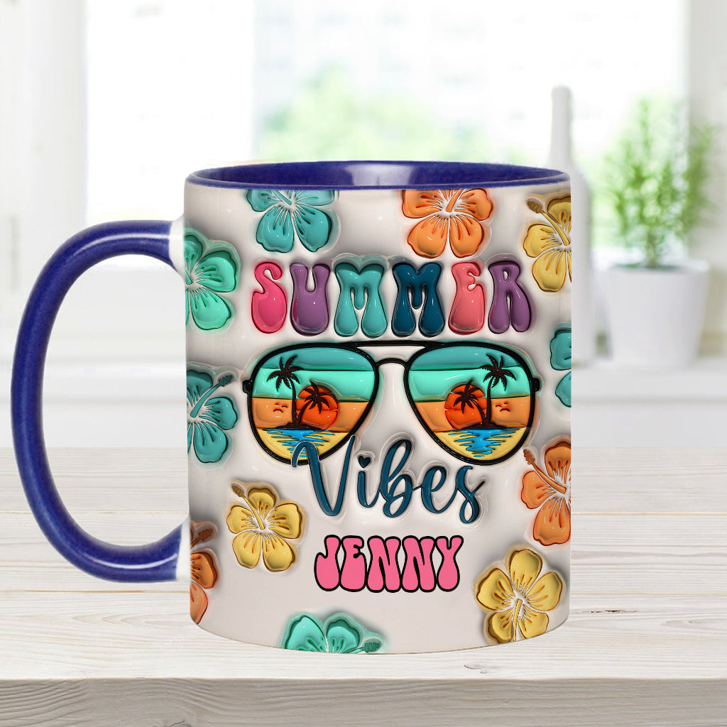 Sommerfeeling aufblasbar – Personalisierte Tasse für Meeresliebhaber