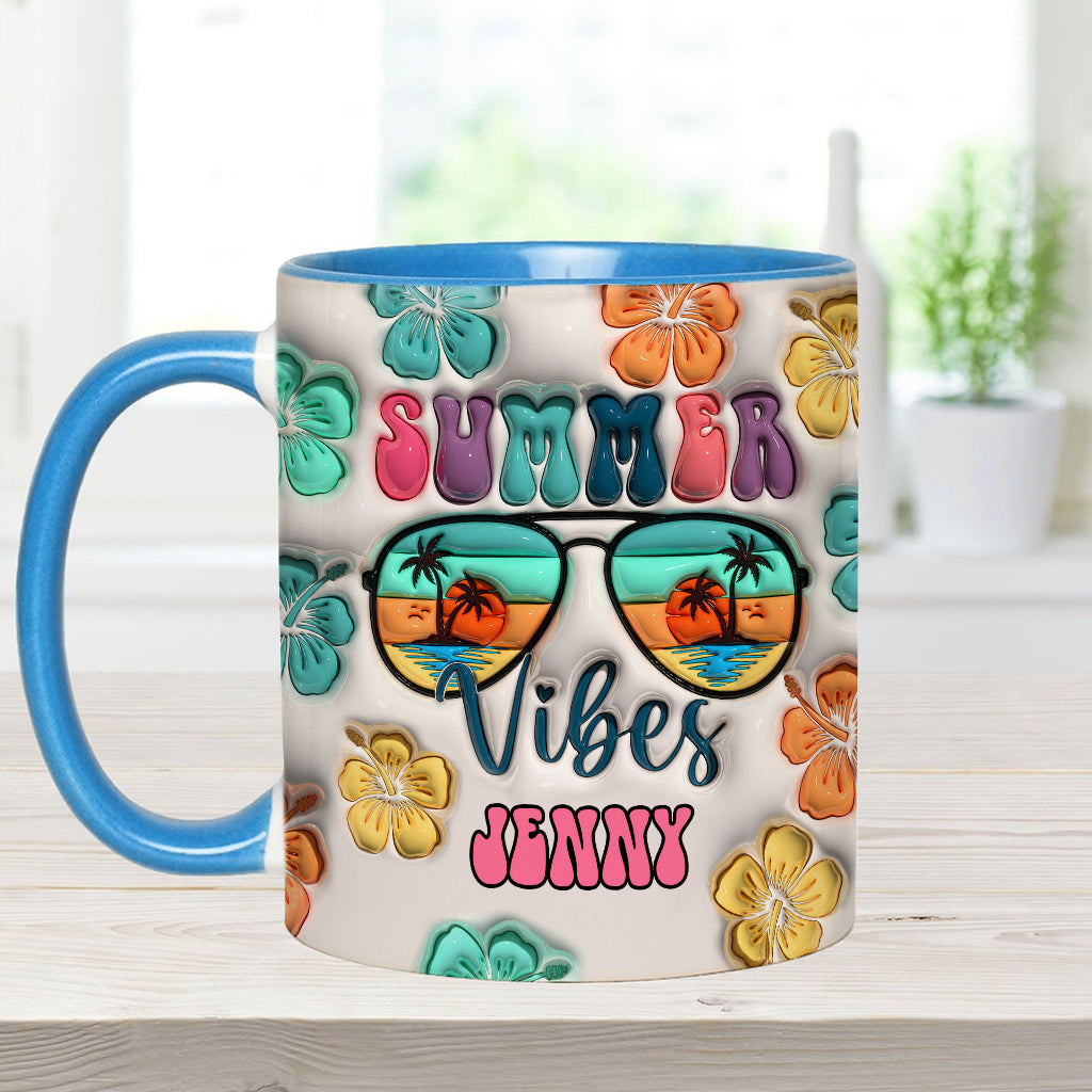 Sommerfeeling aufblasbar – Personalisierte Tasse für Meeresliebhaber