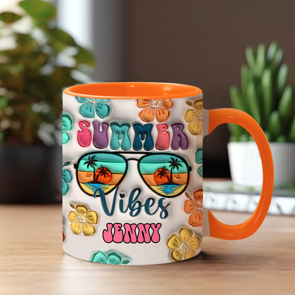 Sommerfeeling aufblasbar – Personalisierte Tasse für Meeresliebhaber