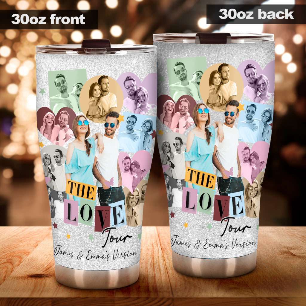 Die Liebestour Unsere Version - Personalisierter Paar-Trinkbecher
