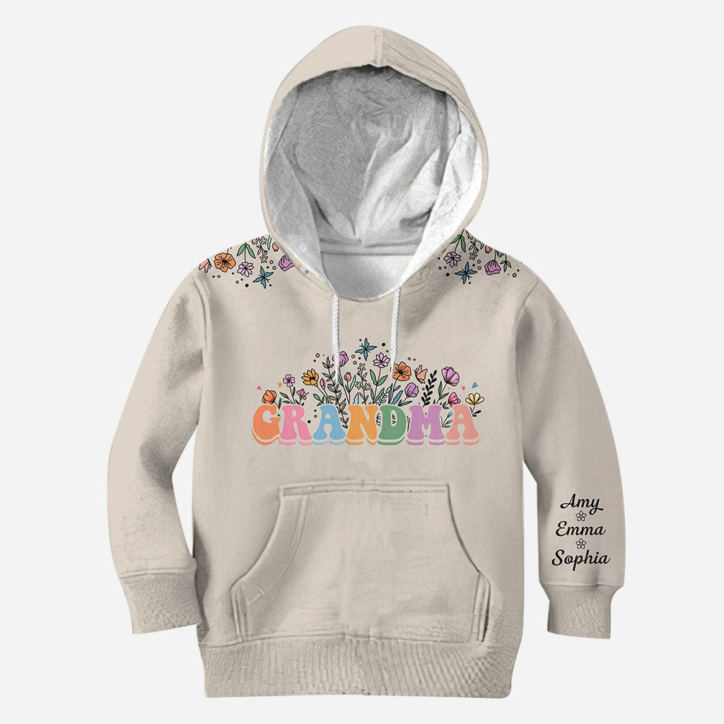 Blume mit beliebigem Titel - Personalisiertes Oma-Shirt