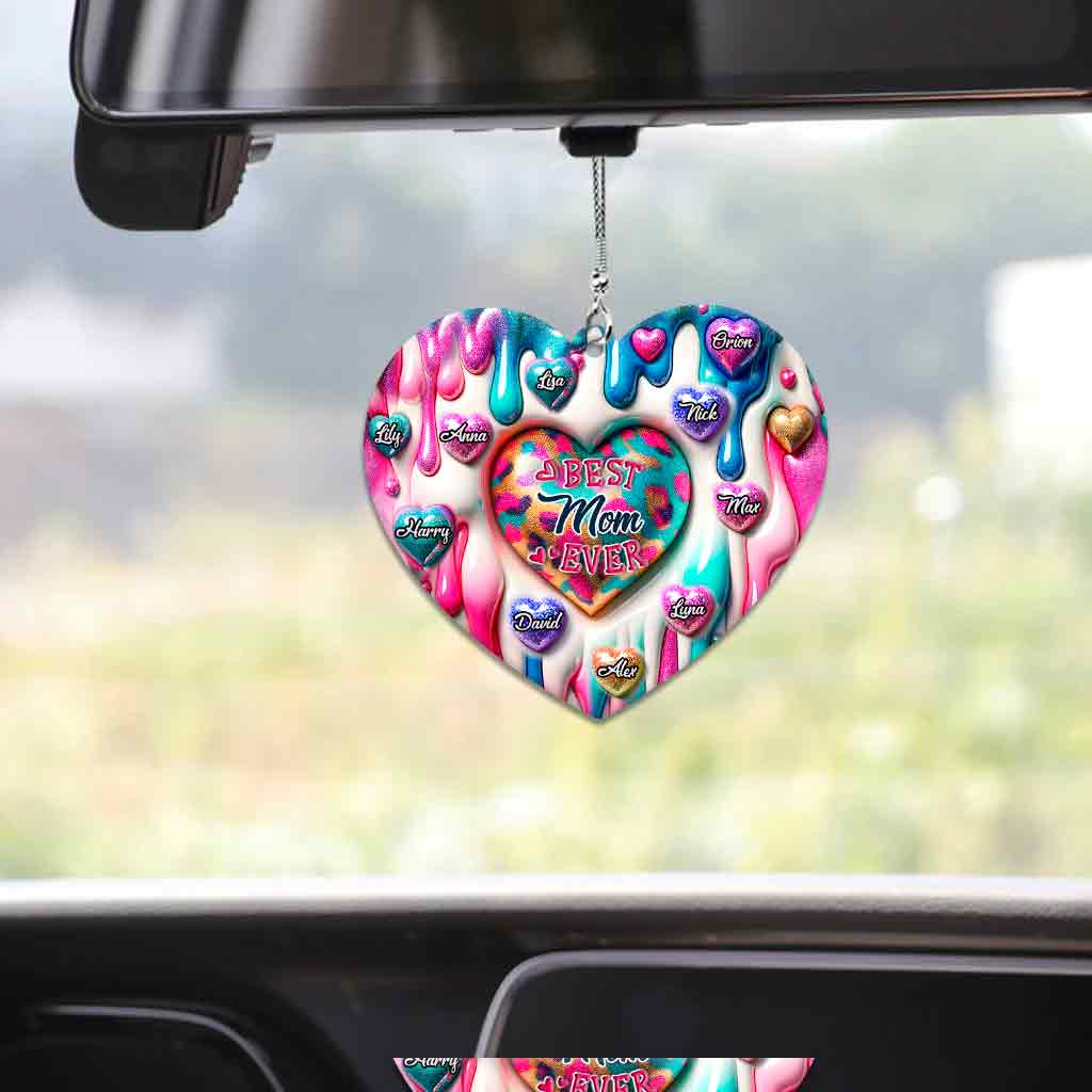 Best Mom Grandma Ever - Personalized Mother Car Ornament