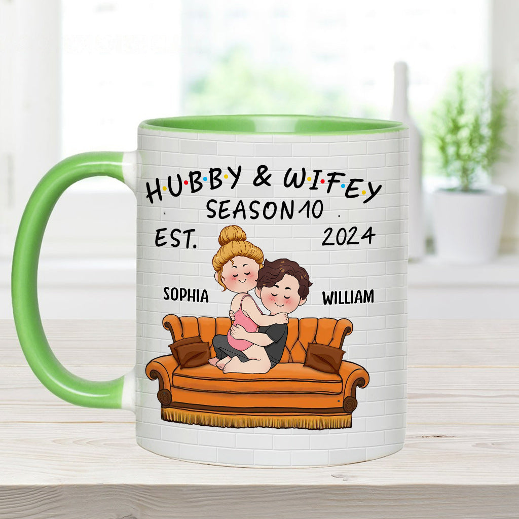Ehemann & Ehefrau - Personalisierte Tasse mit Ehepaar-Motiv