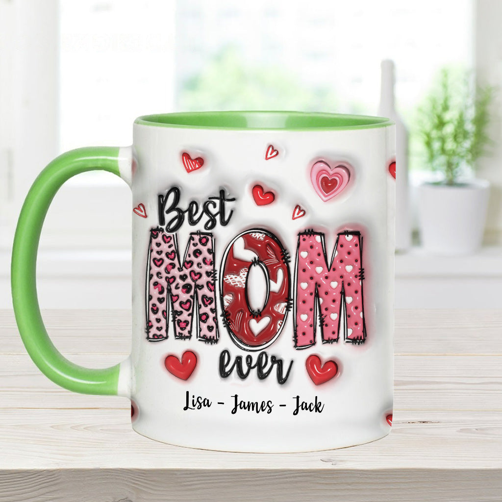 Beste Mama aller Zeiten - Personalisierte Tasse mit Muttermotiv