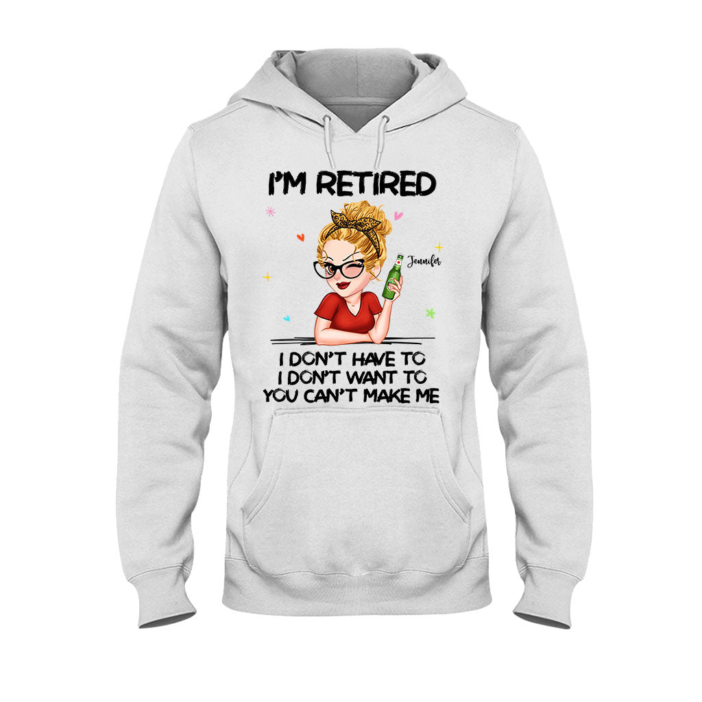 Ich bin im Ruhestand, da kann niemand was machen! – Personalisiertes Rentner-T-Shirt und Hoodie