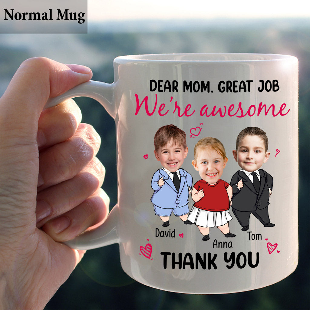 Liebe Mama, super gemacht! Wir sind klasse! - Personalisierte Muttertasse