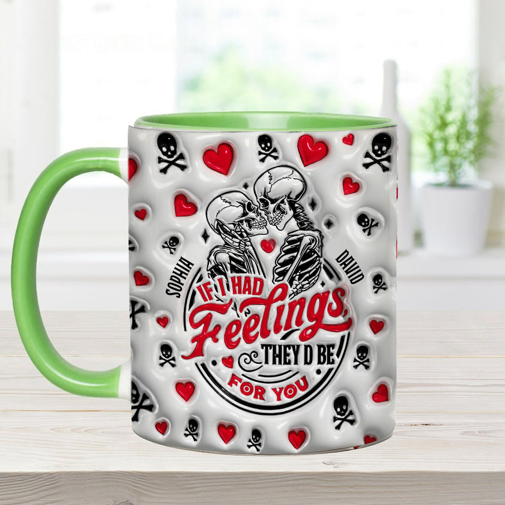 Wenn ich Gefühle hätte, wären sie für dich – Personalisierte Tasse für Paare