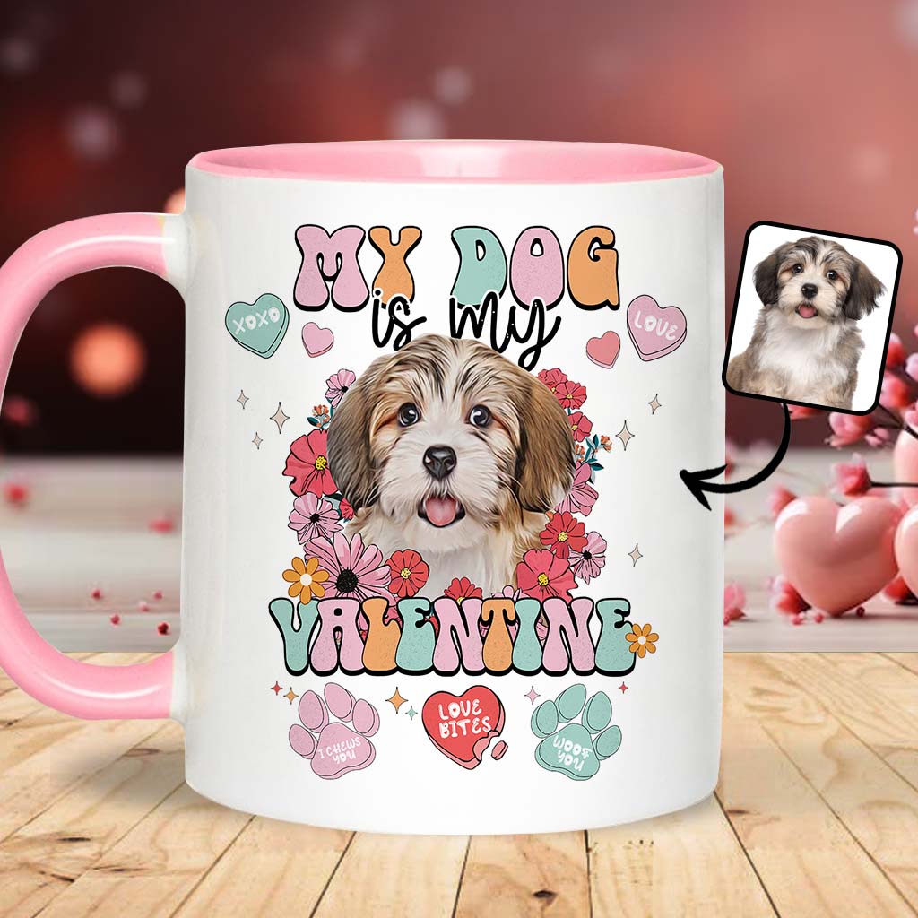 Mein Hund ist mein Valentinsschatz - Personalisierte Tasse mit Hundemotiv