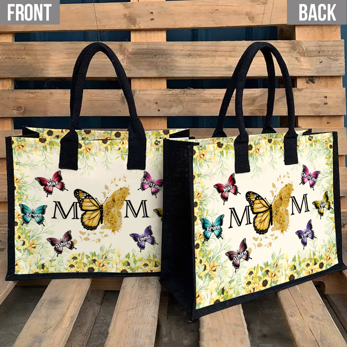 Beste Mama aller Zeiten – Personalisierte Tragetasche aus Canvas für Mütter