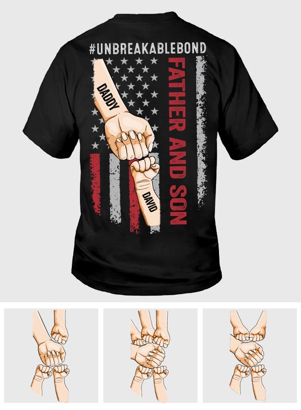 Unzerbrechliches Vater-Sohn-Band – Personalisiertes Vater-T-Shirt und Hoodie