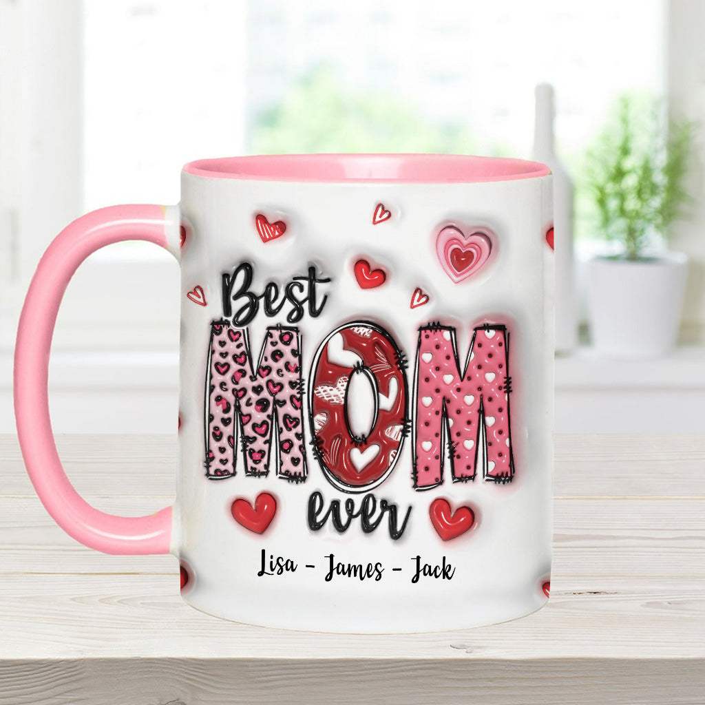 Beste Mama aller Zeiten - Personalisierte Tasse mit Muttermotiv