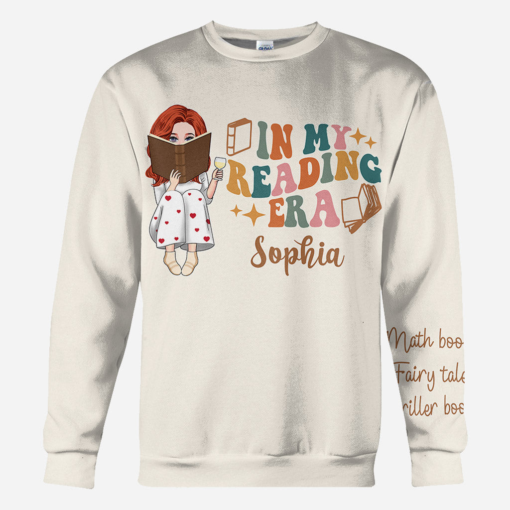 In meiner Lesephase – Personalisiertes T-Shirt mit Buchmotiv