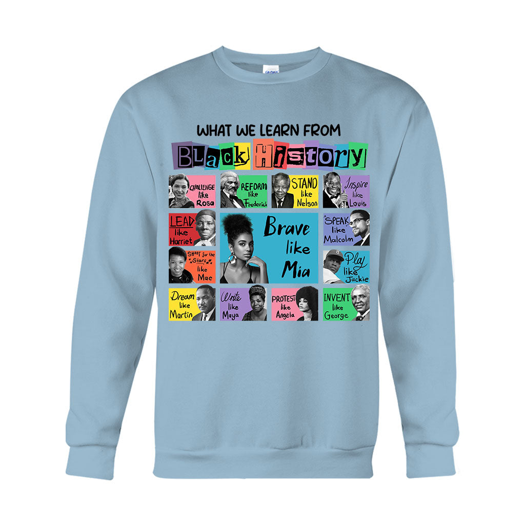 Was wir aus der Geschichte der Schwarzen lernen – Personalisiertes T-Shirt und Hoodie für Afroamerikaner