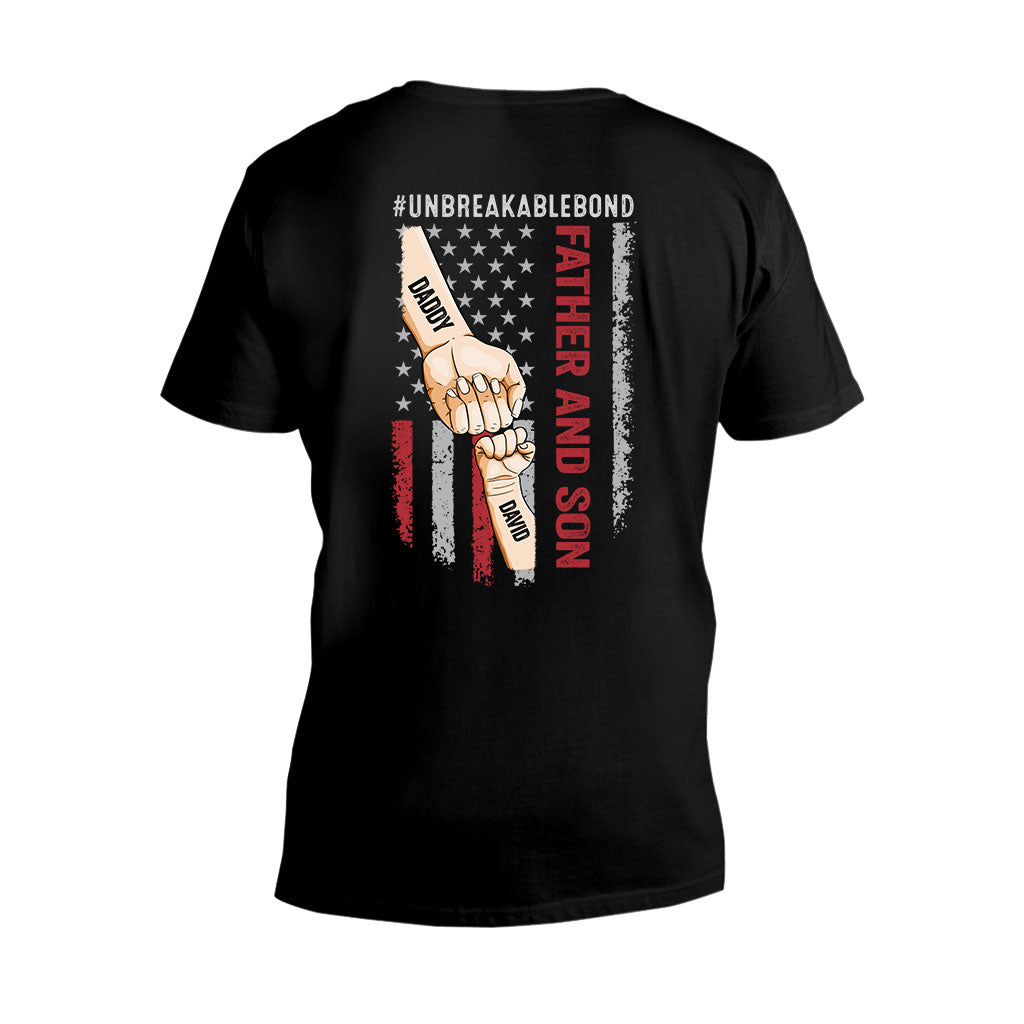 Unzerbrechliches Vater-Sohn-Band – Personalisiertes Vater-T-Shirt und Hoodie