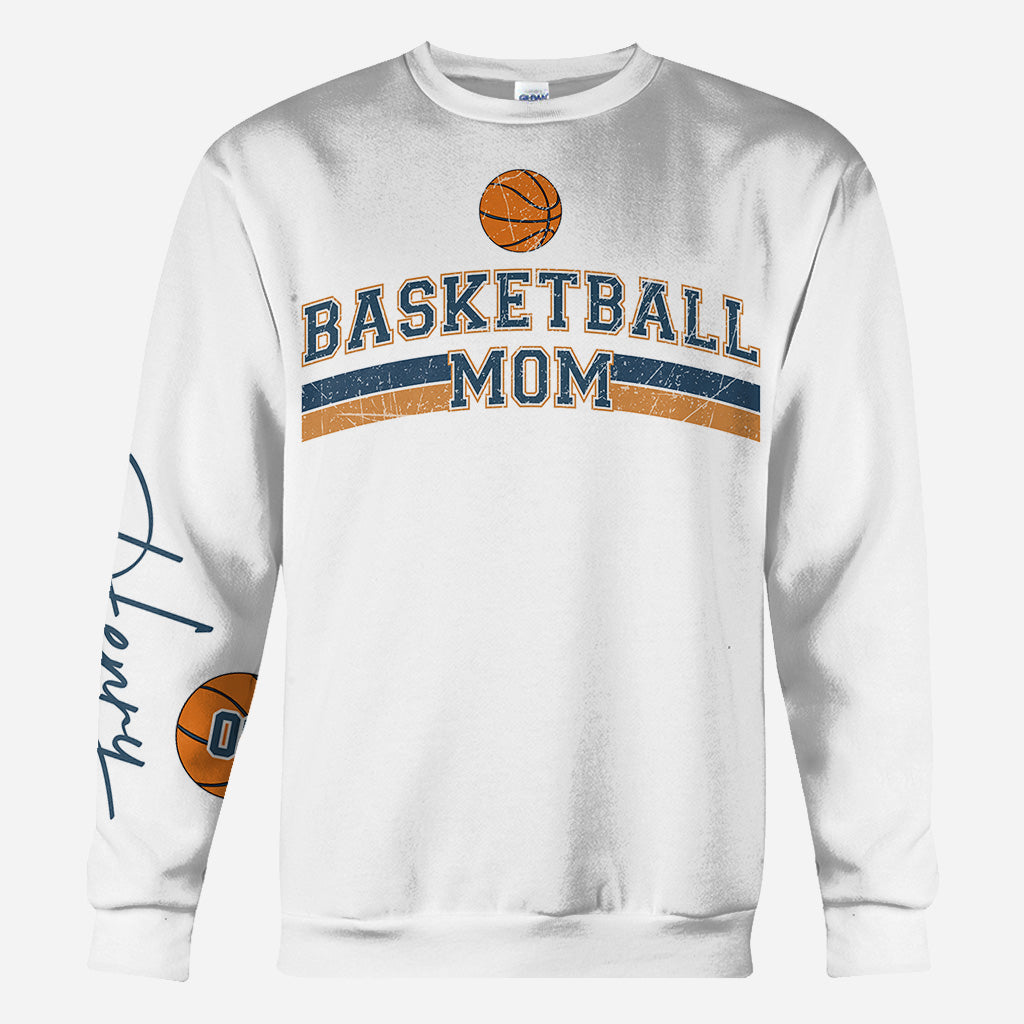 Basketball Mom With Any Kid Name & Number - Personalized Basketball All Over Shirt