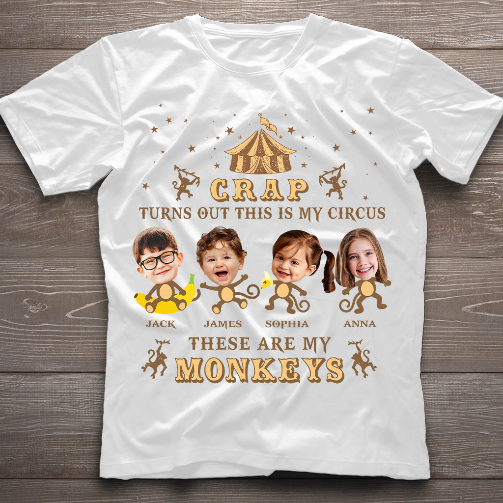 Das ist mein Zirkus, das sind meine Affen – Personalisiertes Mutter-T-Shirt und Hoodie