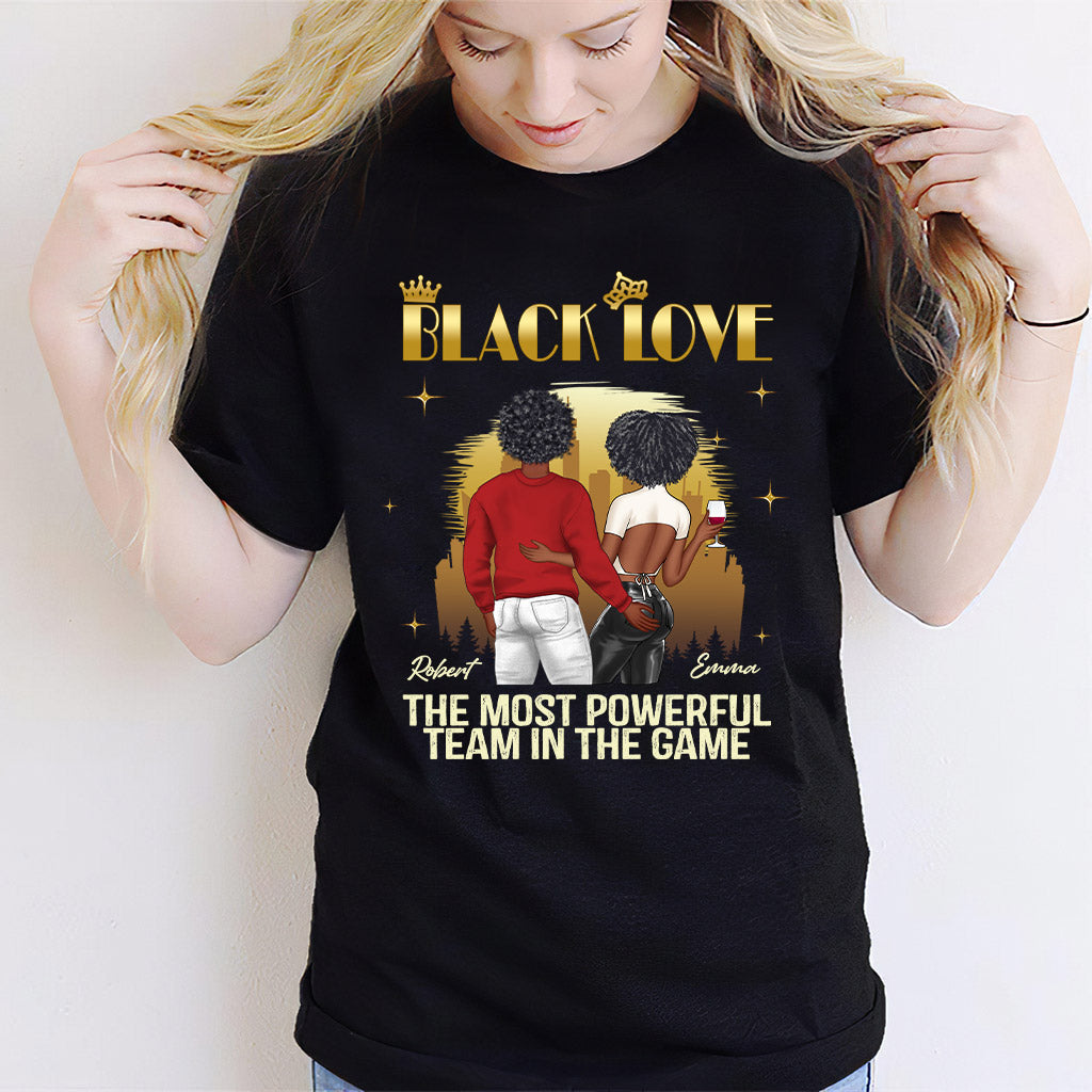 Schwarze Liebe – Personalisiertes Partner-T-Shirt und Hoodie