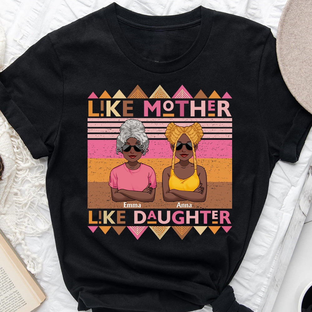 Wie die Mutter, so die Tochter – Personalisiertes T-Shirt und Hoodie für Afroamerikanerinnen
