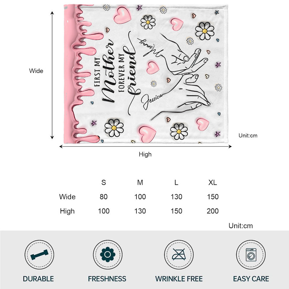 Erst meine Mutter, für immer meine Freundin – personalisierte Mutterdecke