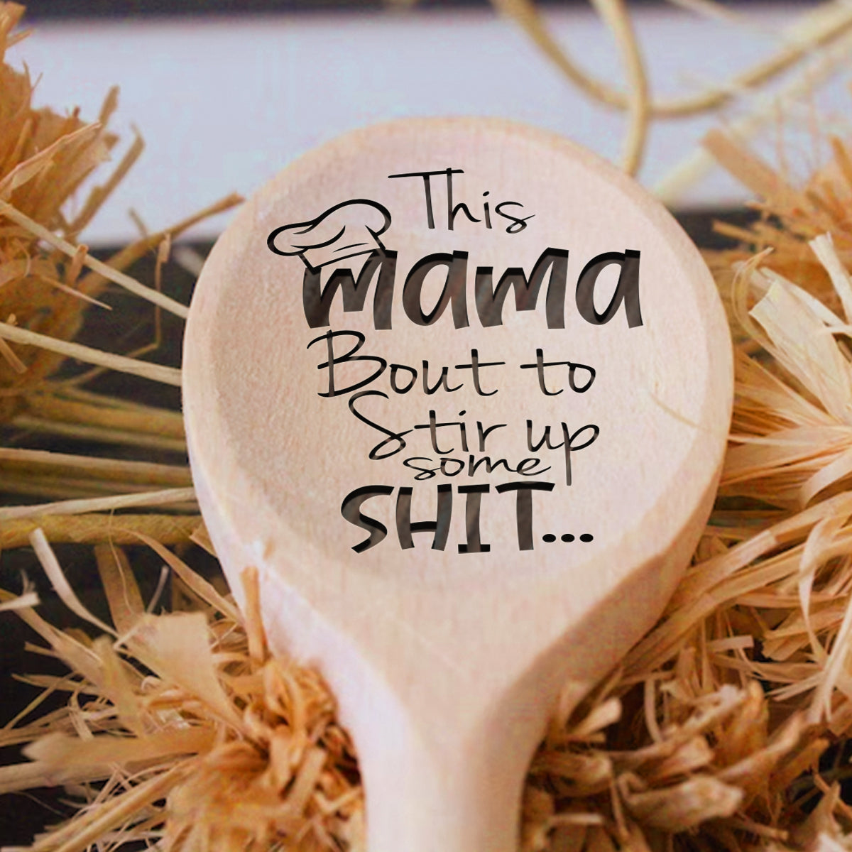 Mama/Oma/Mama... kocht das beste Essen – personalisierter Holzlöffel für Mütter