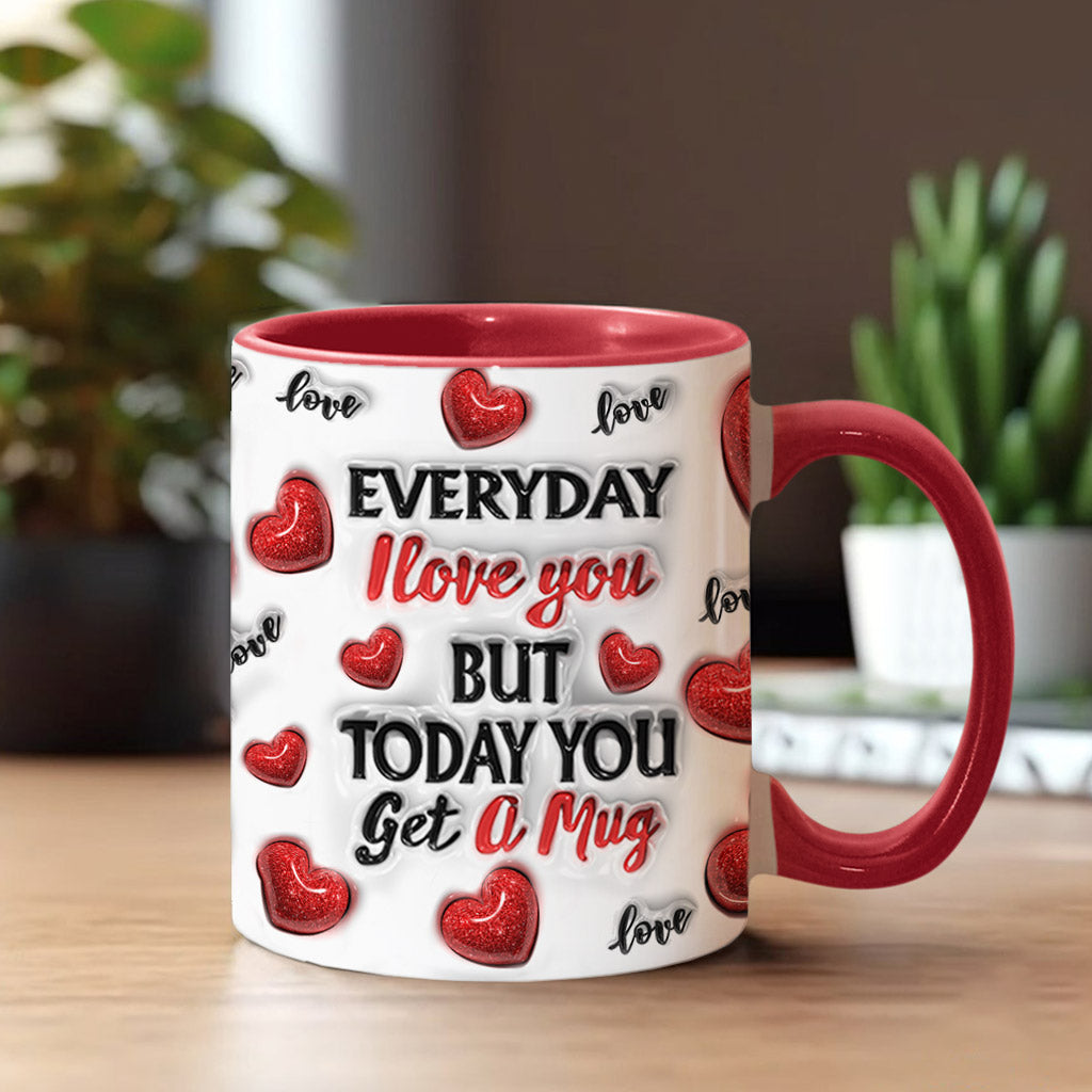 Jeden Tag Ich liebe dich - Personalisierte Tasse für Paare