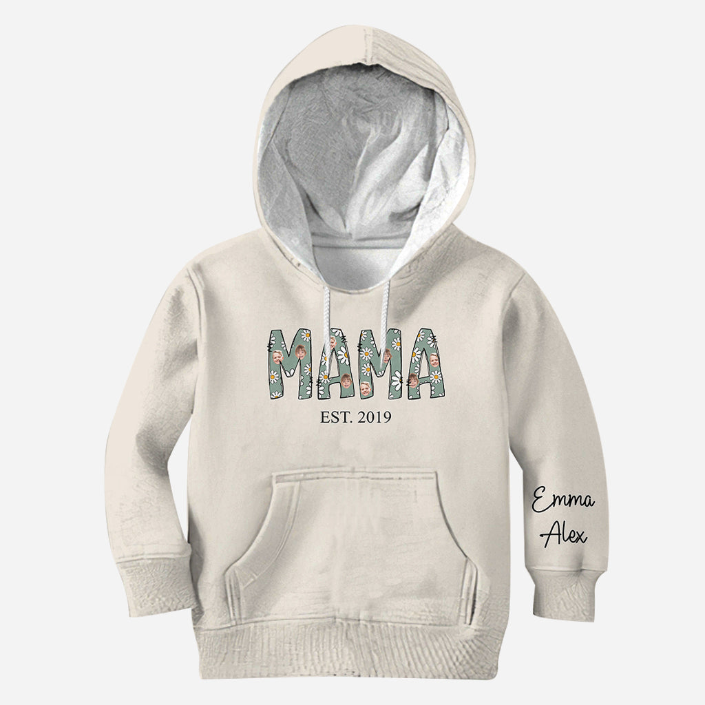 Mama Est. Photo Face Custom Daisy - Personalized Mother All Over Shirt