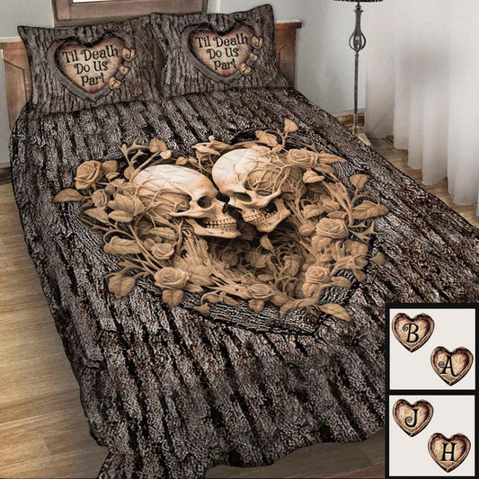 Bis dass der Tod uns scheidet – Personalisiertes Quilt-Set für Paare
