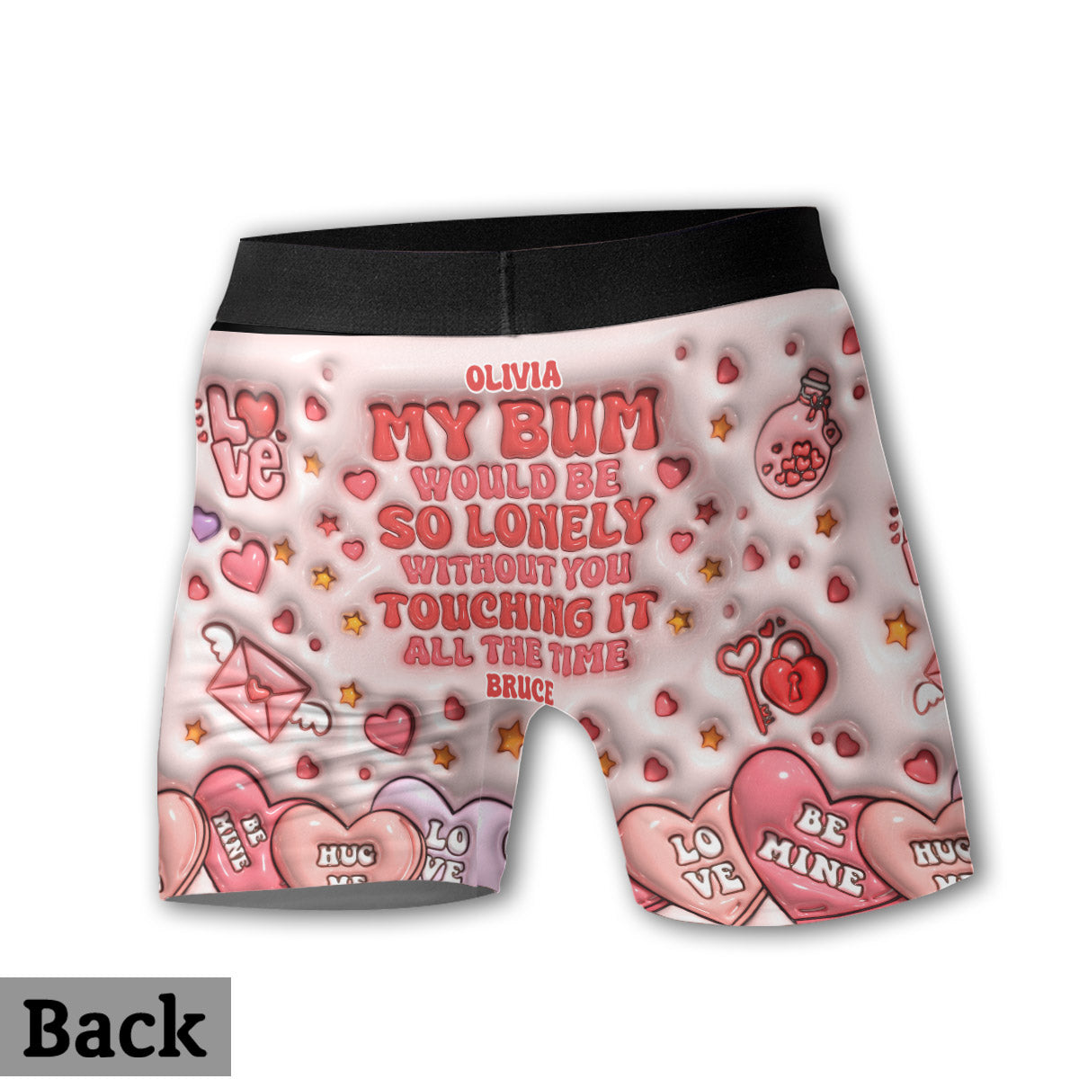 Touch My Butt – Personalisierte Slips für Paare (Damen) & Boxershorts für Herren