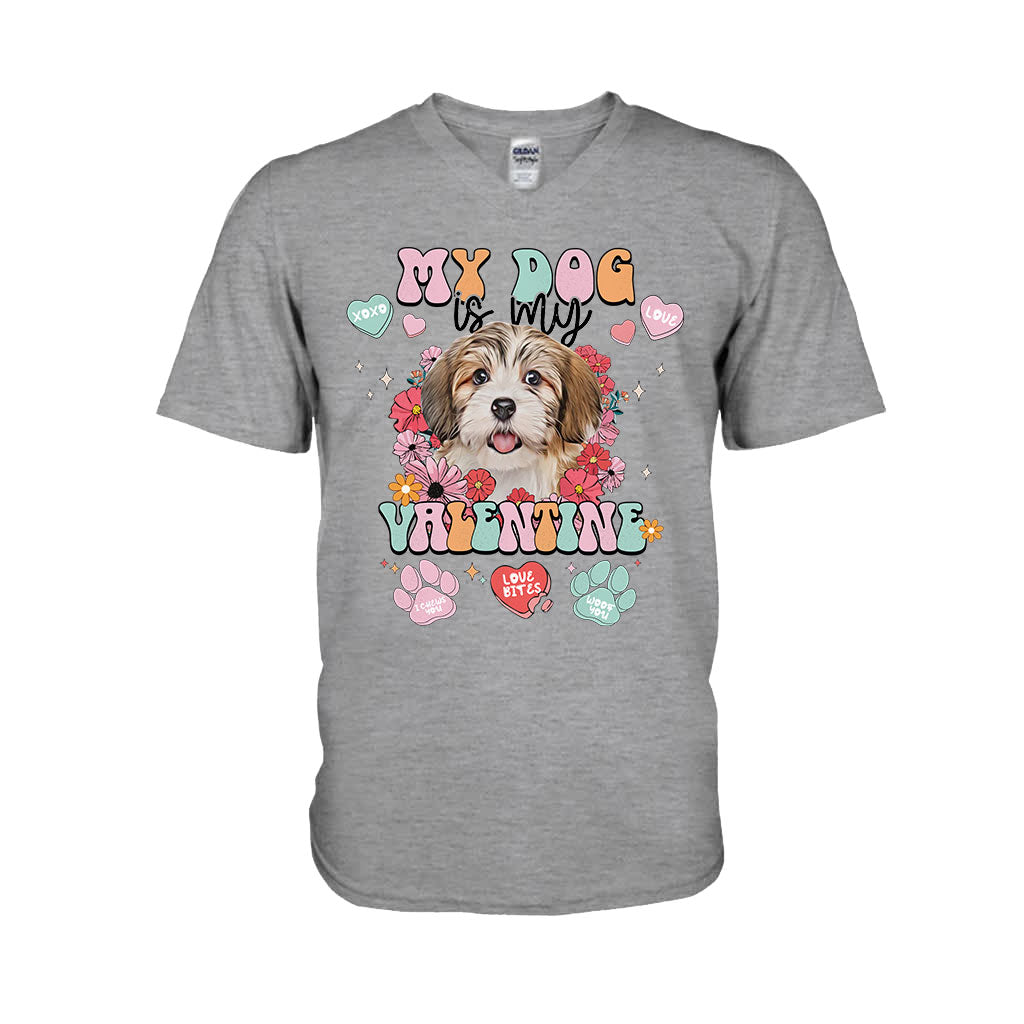 Mein Hund ist mein Valentinsschatz – Personalisiertes Hunde-T-Shirt und Hoodie