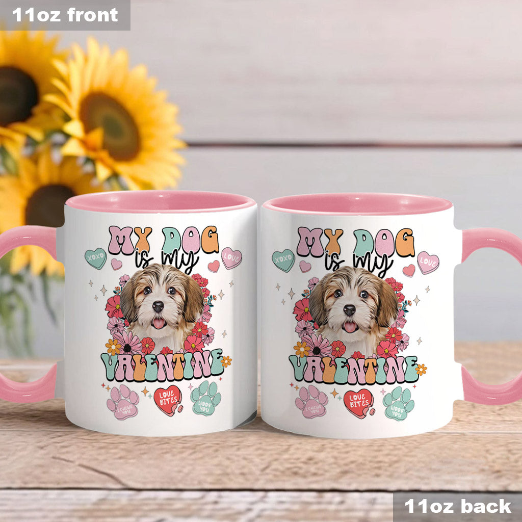 Mein Hund ist mein Valentinsschatz - Personalisierte Tasse mit Hundemotiv