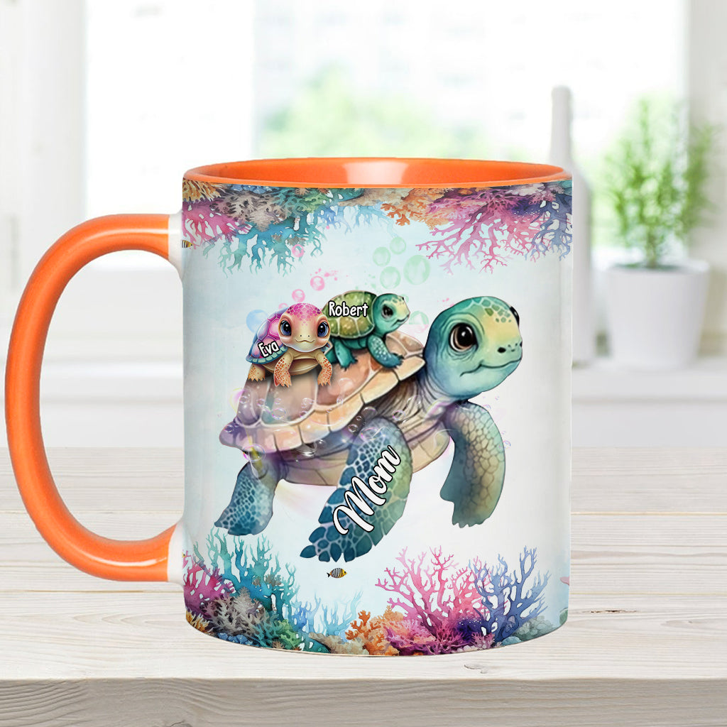 Schildkrötenmama, danke, dass du immer für uns da bist! - Personalisierte Tasse mit Schildkrötenmotiv
