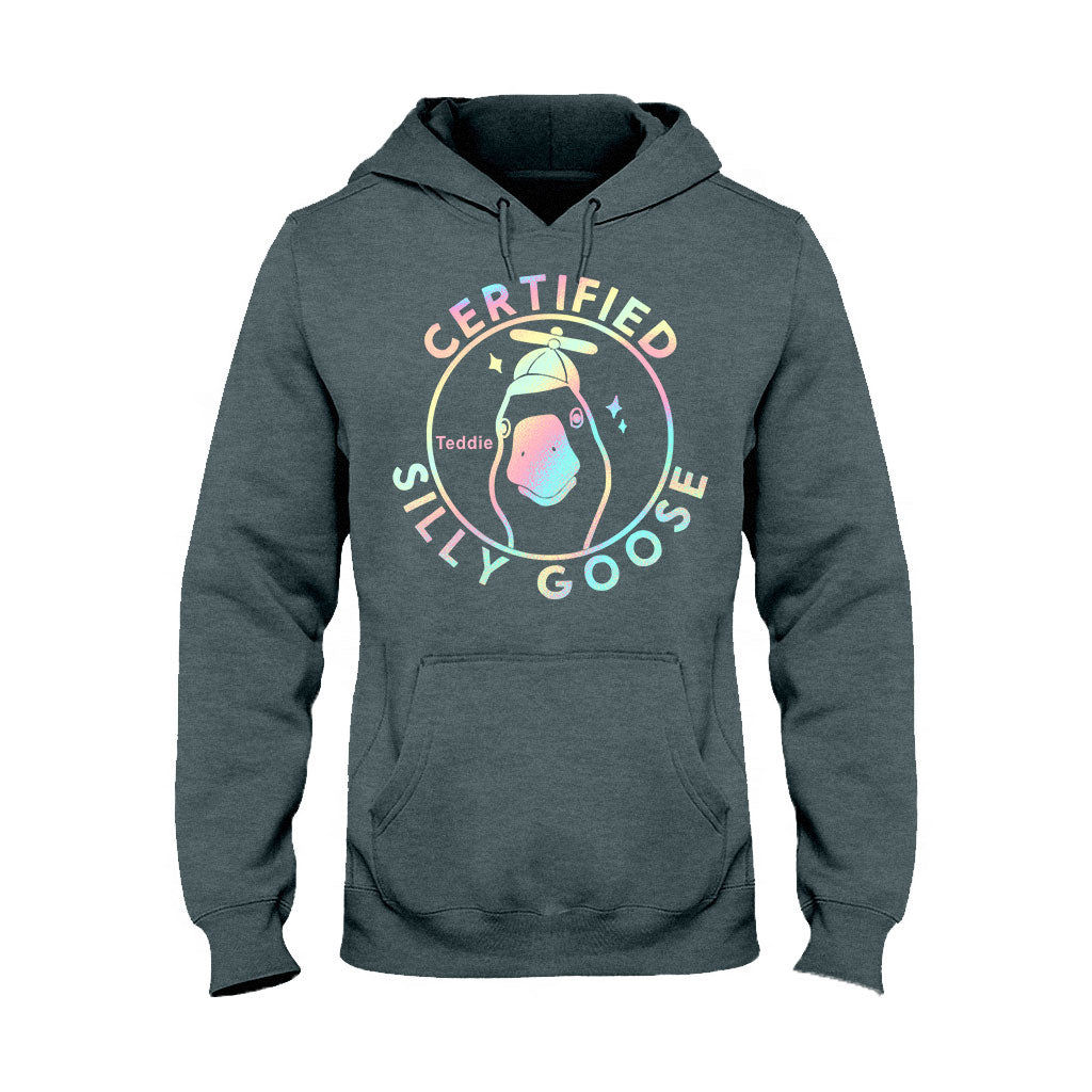 Zertifizierte alberne Gans – Personalisiertes Sarkasmus-T-Shirt und Hoodie