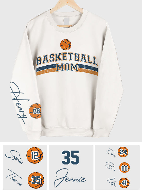Basketball Mom With Any Kid Name & Number - Personalized Basketball All Over Shirt