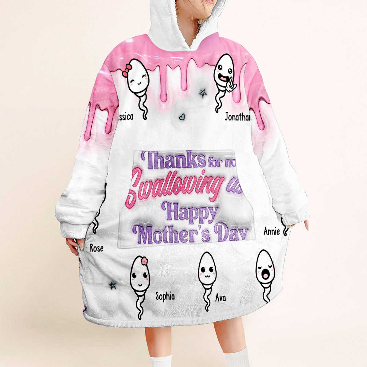 Danke Mama – Personalisierter Mutter-Decken-Hoodie