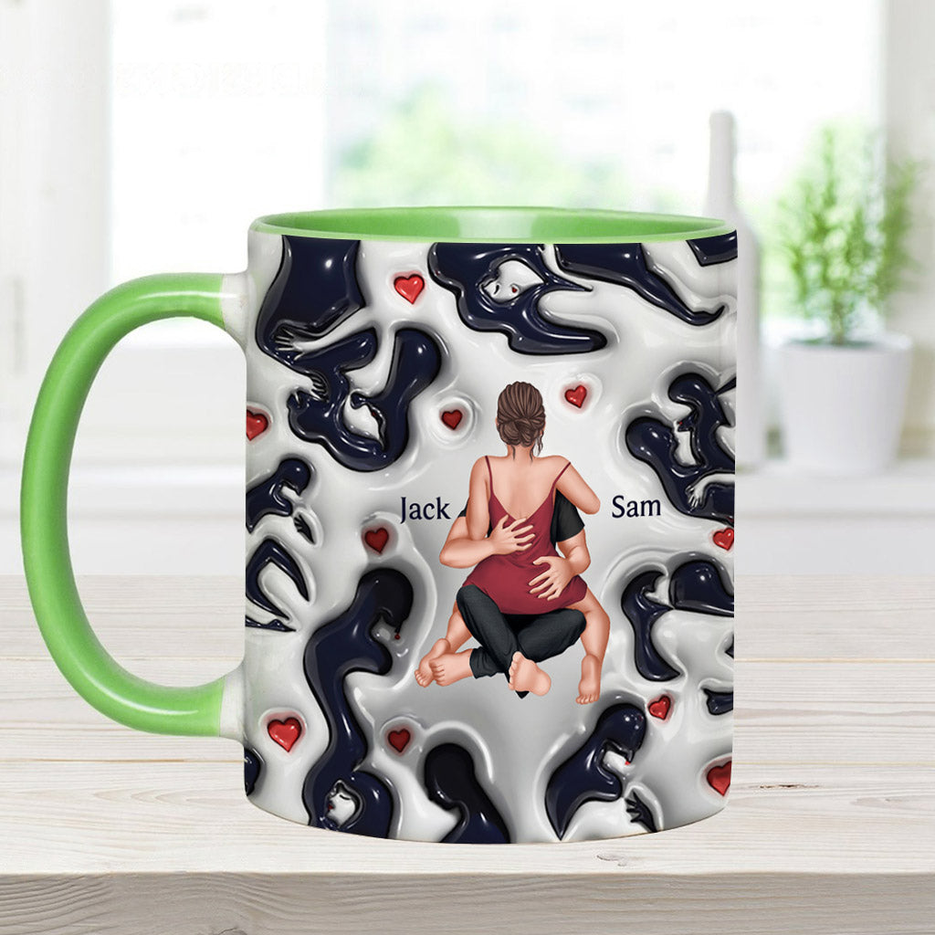 Ich liebe Lou einfach absolut, vollkommen und bedingungslos – personalisierte Tasse für Paare