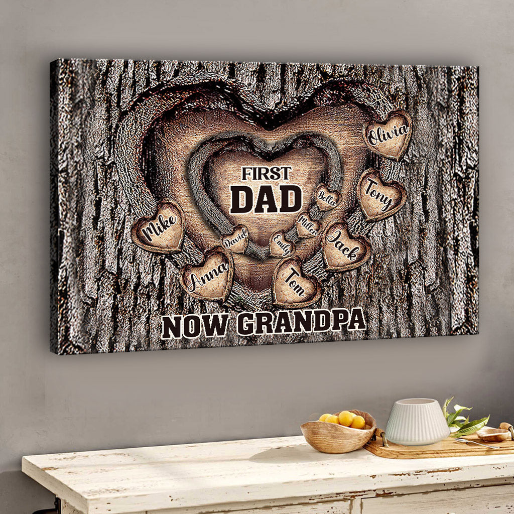 Erst Papa, jetzt Opa – Personalisierte Leinwand und Poster für Väter